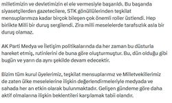 AK Parti'li Acar: Teşkilat mensuplarımızın medyada daha aktif olmalarına ilişkin beklentileri karşılamak tabii olandır