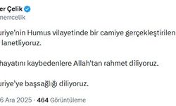 AK Parti'li Çelik: Kardeş Suriye'de gerçekleştirilen terör saldırısını lanetliyoruz