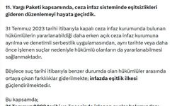 Bakan Tunç: 11'inci Yargı Paketi'nden yararlanacak hükümlülerin işlemleri başlatıldı