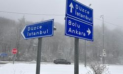 Bolu Dağı'nda kar yağışı