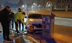 Bursa'da otomobil trafik levhalarına çarptı: 1 yaralı