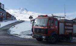 Erciyes Kayak Merkezi'nde itfaiye ekipleri 7/24 görevde
