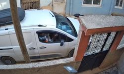 Kargo görevlisinin paketi bahçeye fırlattığı anlar kamerada