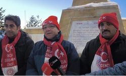 Sarıkamış şehitleri için sıfırın altında 10 derecede saygı nöbeti