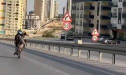 Akrobatik hareketler sergileyen motosiklet sürücüsüne 2 bin 719 TL ceza