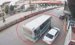 Amasya'da trafik kazaları KGYS kameralarına yansıdı
