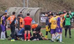 Amatör lig maçında, futbolcunun dili boğazına kaçtı