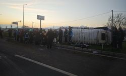 Aydın'da işçi servis minibüsü devrildi; 16 yaralı