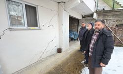 Bartın'ın heyelan; 16 evin duvarlarında çatlaklar oluştu