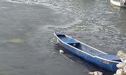 Beyşehir Gölü'nün yüzeyi buz tuttu