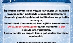 Bingöl Karlıova'da eğitime kar engeli