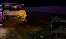 Bursa'da iki kamyonet kafa kafaya çarpıştı: 1 yaralı