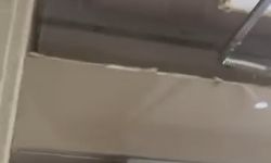 Bursa'da yeni bir binadaki dairenin tavanı çöktü; o anlar kamerada