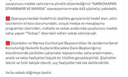Diyarbakır ve Manisa'da uyuşturucu operasyonu: 445 gözaltı