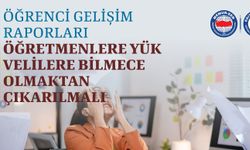 Eğitim-Bir-Sen: 'Öğrenci Gelişim Raporu' sadeleştirilmiş bir bildirim mekanizmasına dönüştürülmeli