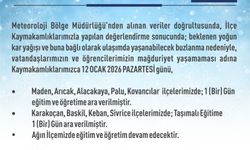 Elazığ'da eğitime kar engeli