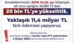 Emeklilerin maaş farkları 4 Şubat'ta ödenecek