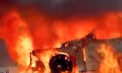 İstanbul - Esenyurt TEM Otoyolu'nda cip alev alev yandı