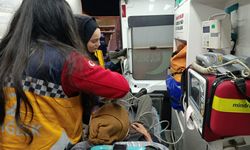 Kapalı yol açıldı, hasta hastaneye nakledildi