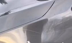 Kesici aletle 5 araca zarar verdi; olay kamerada