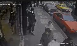 Mağaza önündeki kıyafetleri çaldılar; o anlar kamerada