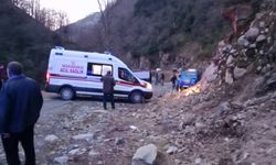 Rize'de kamyonet dereye yatağına düştü: 2 yaralı