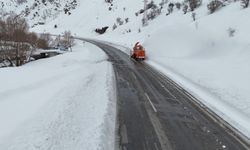 Ulaşımın tek şeritten sağlandığı Van-Çatak kara yolunda genişletme çalışması yapıldı
