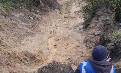 Zonguldak'ta heyelan; su borusu patladı, elektrik direkleri devrildi