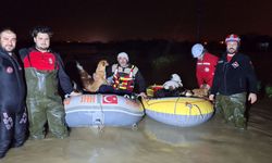 Antalya'da kuvvetli yağış 6 ilçede hasara neden oldu, mahsur kalan hayvanlar kurtarıldı (2)