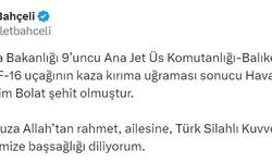 Bahçeli'den şehit pilot için taziye mesajı