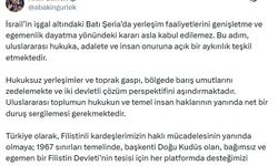 Bakan Gürlek: İsrail'in egemenlik dayatma yönündeki kararı asla kabul edilemez