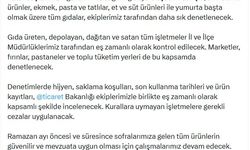Bakan Yumaklı: Ramazan ayı öncesinde gıda denetimlerimizi artırıyoruz