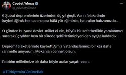 Cevdet Yılmaz, 6 Şubat depremlerinde hayatını kaybedenleri andı