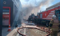 İzmir'de otomobil yedek parça dükkanında yangın