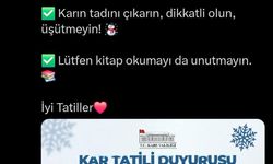 Kars Valisi Polat, tatil haberini 'Sevgili çocuklar derslere küçük bir mola' mesajıyla paylaştı