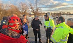 Meriç Nehri'nde su seviyesi arttı; DSİ 'turuncu alarm' uyarısında bulundu (3)