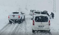 Muş'ta kar ve fırtına nedeniyle yolda kalan 3 araçta mahsur kalanlar kurtarıldı