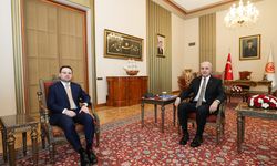 TBMM Başkanı Kurtulmuş, Adalet Bakanı Gürlek'i kabul etti