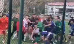 Tokat'ta amatör ligdeki kavga kamerada