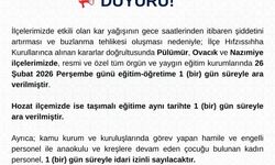 Tunceli'de 4 ilçede eğitime 'kar' engeli