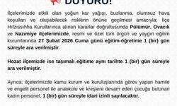 Tunceli'de 4 ilçede eğitime 'kar' nedeniyle 1 gün ara