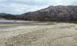 Yağmurlarla dolan Bafa Gölü, dronla görüntülendi