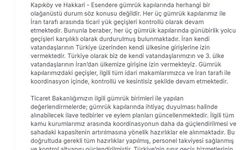 Bakan Bolat: Türkiye-İran arasında günübirlik yolcu geçişleri karşılıklı olarak durduruldu
