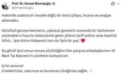 Bakan Memişoğlu'ndan 'Tıp Bayramı' mesajı