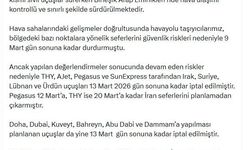 Bakan Uraloğlu: THY 20 Mart'a kadar İran seferlerini planlamadan çıkarmıştır