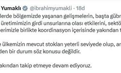 Bakan Yumaklı: Gübrede mevcut stoklar yeterli seviyede