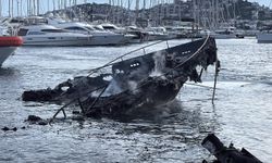 Bodrum'da marinada çıkan yangında 8 motoryat alev alev yandı