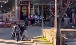 Bursa'da iki grup arasında çıkan duba ve tabureli kavga kamerada