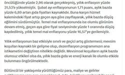 Cevdet Yılmaz: Yıllık enflasyonun artış göstermesi, mevsim koşulları kaynaklı
