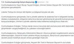 Cumhurbaşkanı Erdoğan, Umman Sultan Heysem Bin Tarık ile görüştü